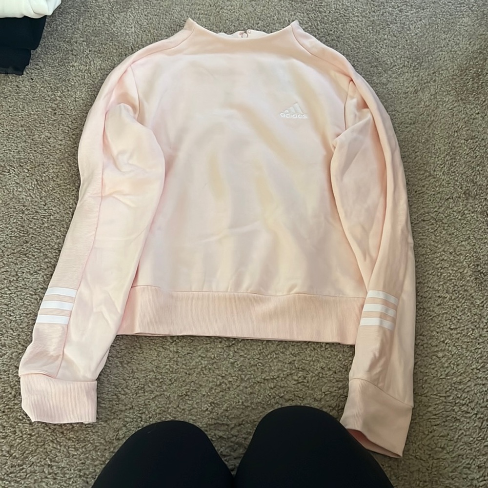Adidas light pink sweater